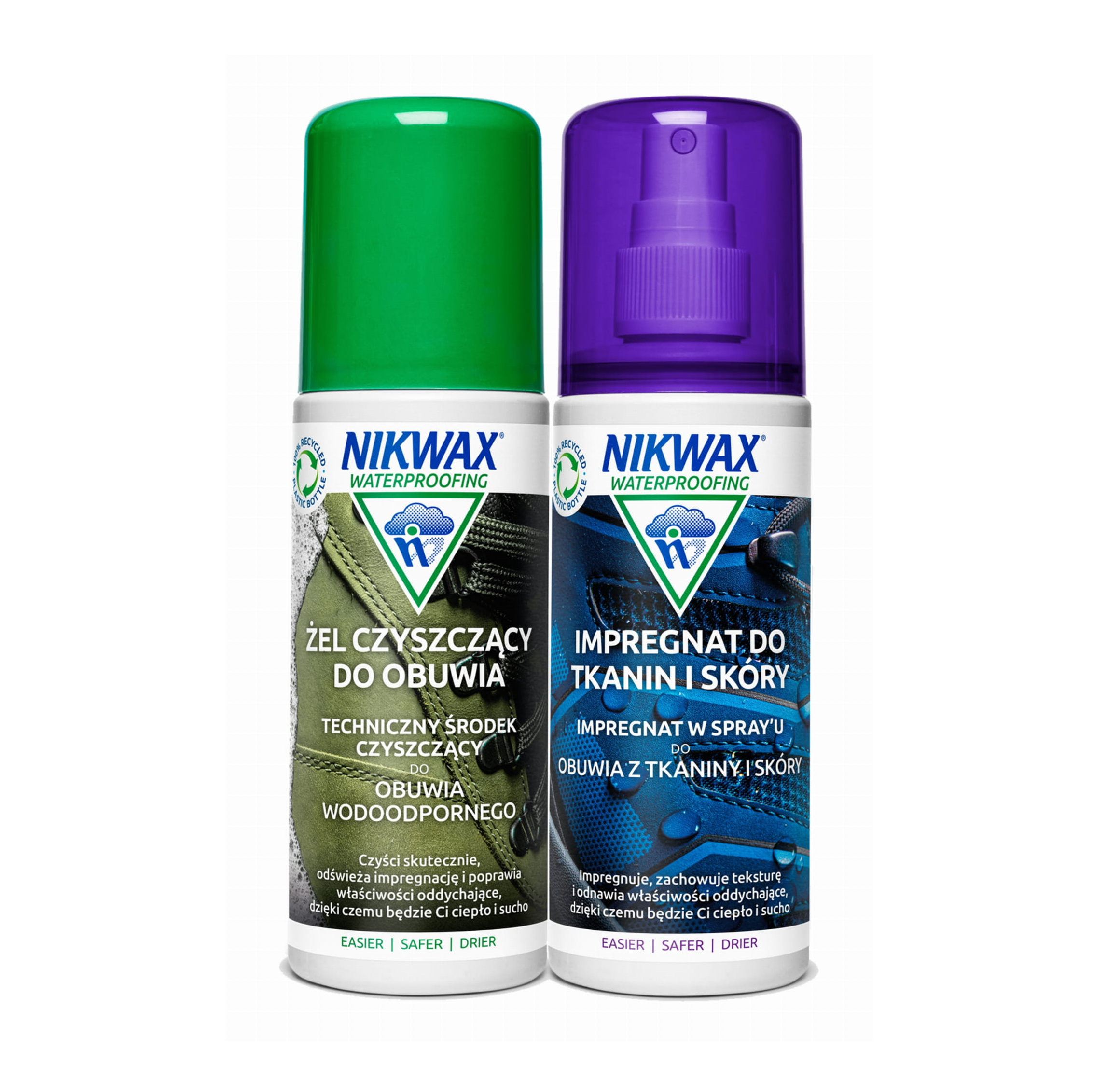 Zestaw do czyszczenia i impregnacji obuwia z tkanin i skóry Nikwax 2 x 125 ml
